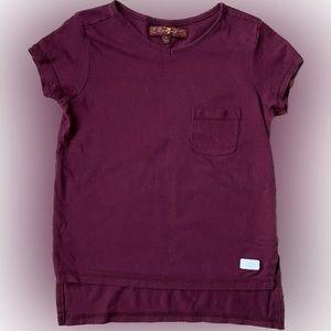 🍂CLEAROUT 7 For All Mankind Girls high/low Solid T-Shirt